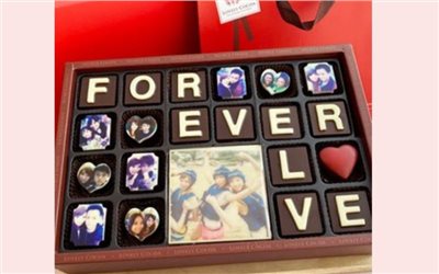ForeverLove影像巧克力大禮盒-1大方+9小影像(4心型+5方型)